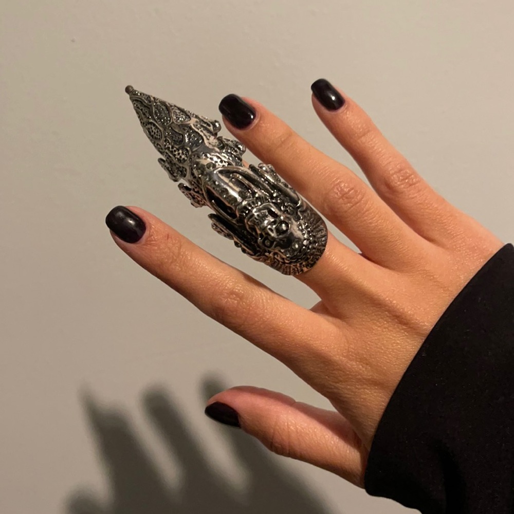 Full Finger Silver Ring
